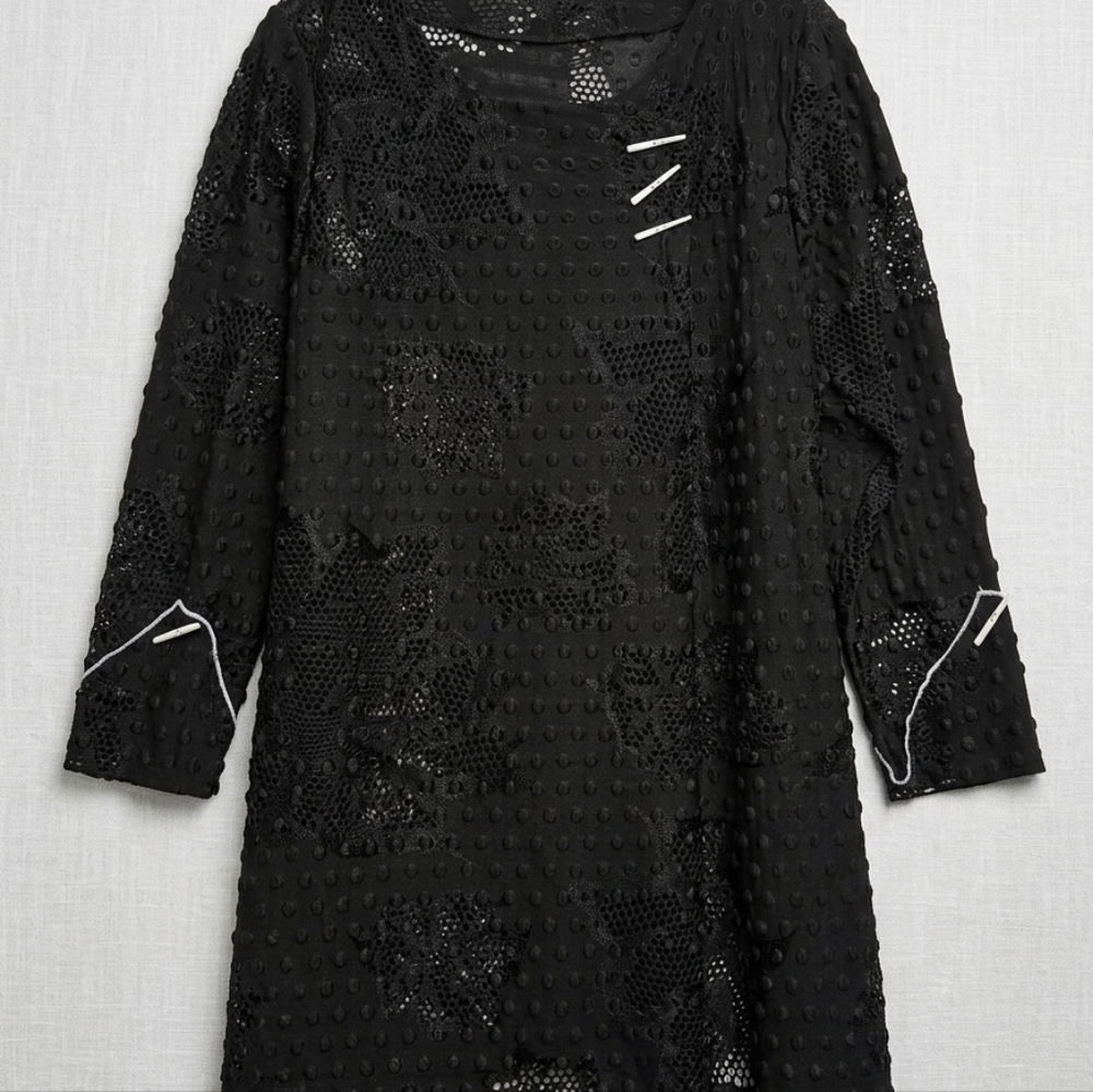 Black Lace Overlay Dress